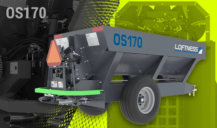 Thumbnail showing New OS170 Orchard Fertilizer Spreader in a collage